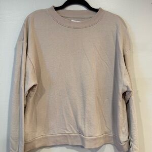 Colsie by Target Oversized Light Beige Pullover Crewneck Sweatshirt Size XS